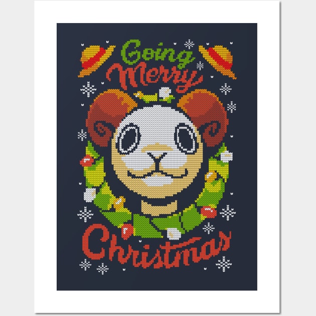 One Piece - Going Merry Christmas Ugly Sweater Wall Art by BlancaVidal